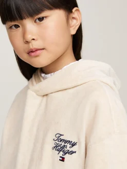 Velours Hoodie mit Logo