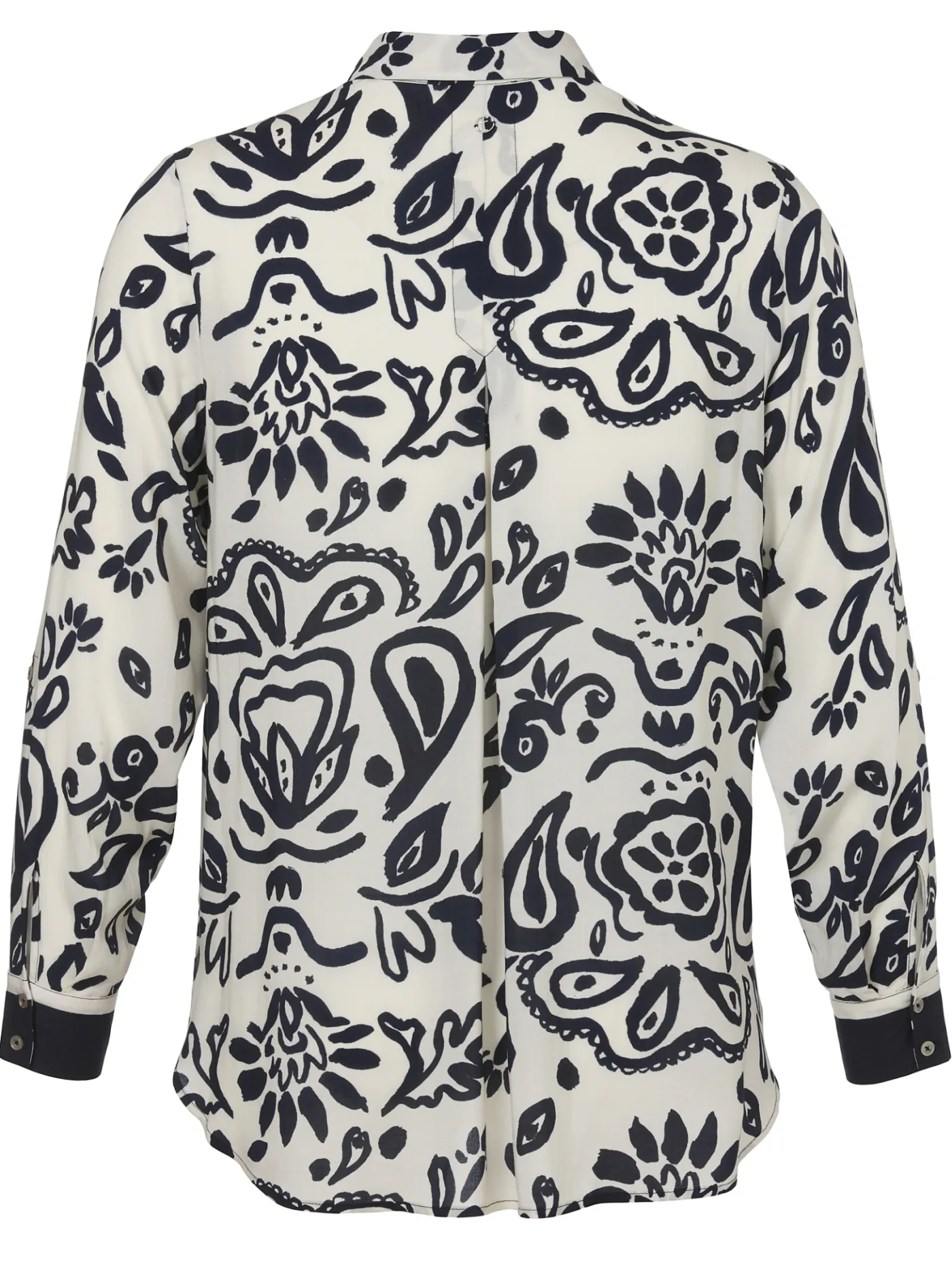 Viskose-Print-Bluse Bicolor