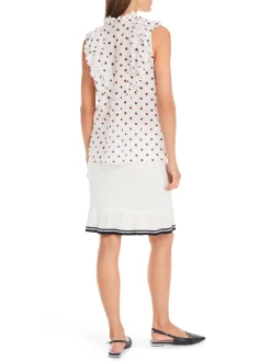 Volant-Bluse mit Tupfen