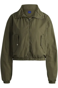 Voluminöse Jacke aus Baumwoll-Popeline