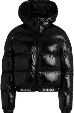 Wasserabweisende Steppjacke mit Logo-Bund