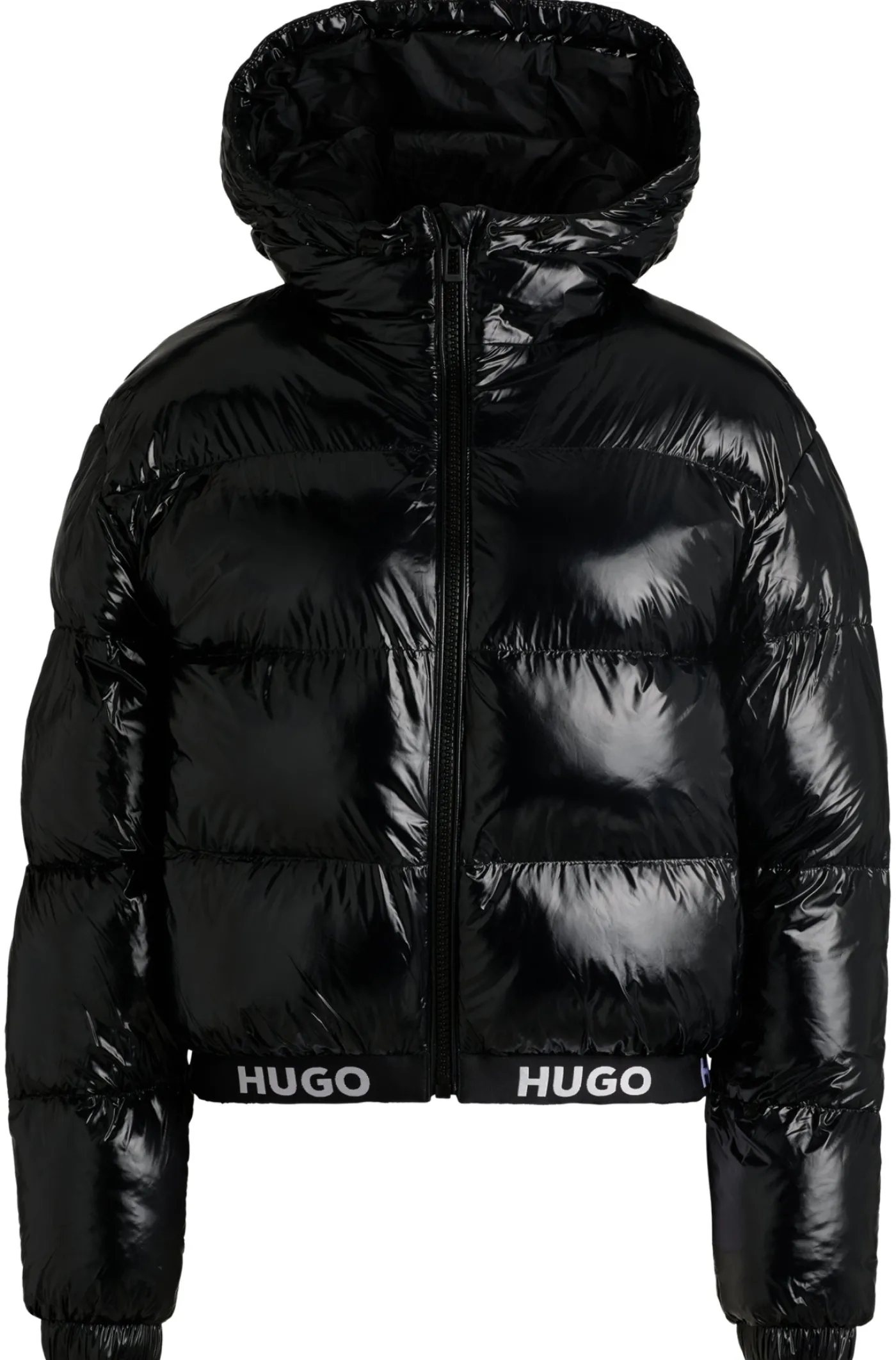 Wasserabweisende Steppjacke mit Logo-Bund