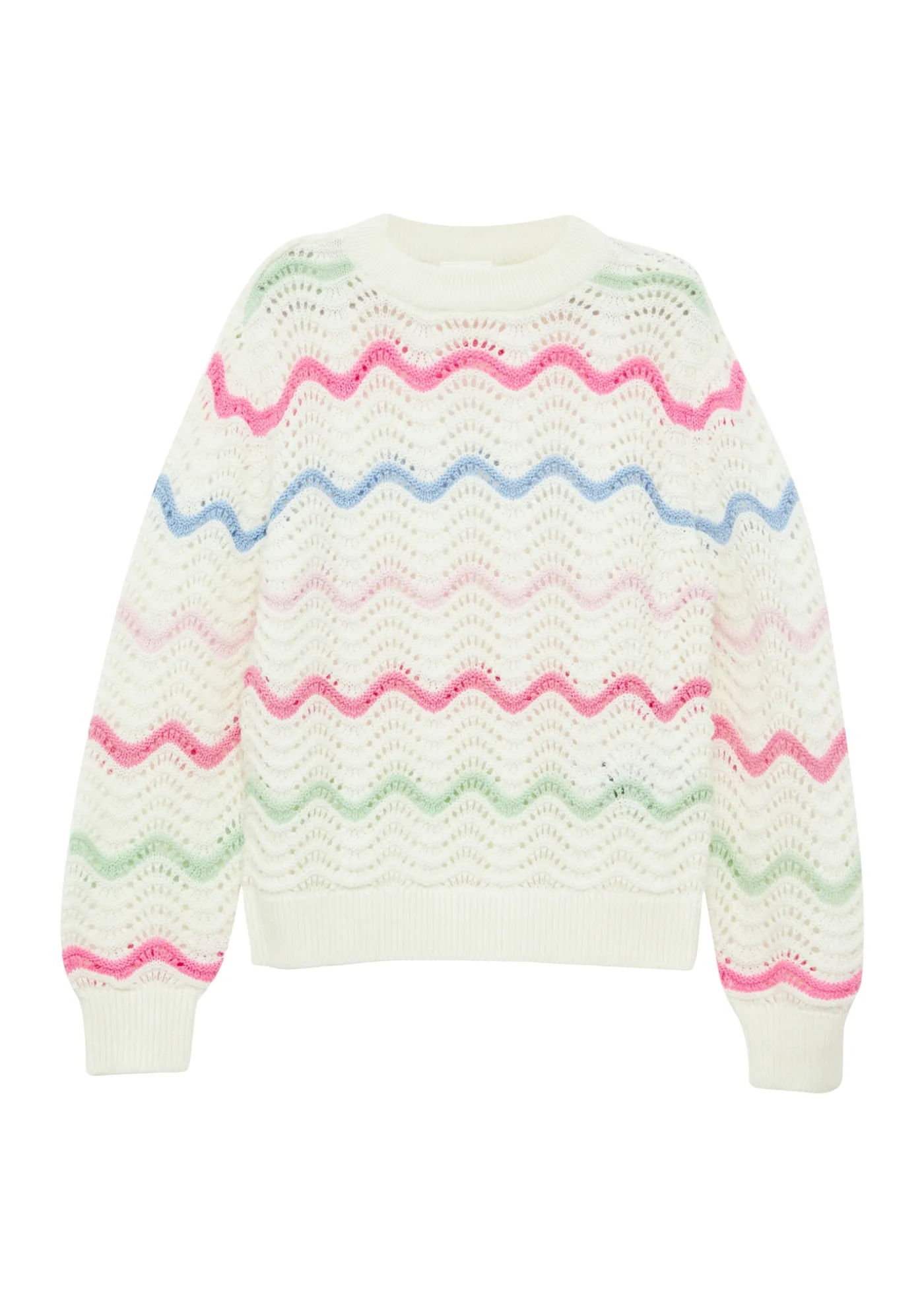 Weicher Strickpullover im Loose Fit mit Ajourmuster
