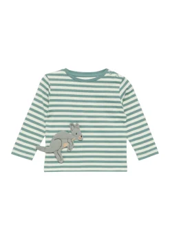 Weiches Baumwoll-Longsleeve mit Känguru-Applikation