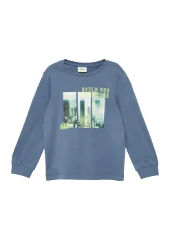 Weiches Jersey-Longsleeve mit Fotoprint und Rippbündchen