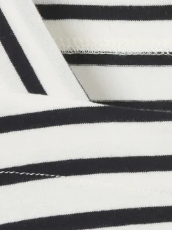 Weiches Ringel T-Shirt mit Karree-Ausschnitt
