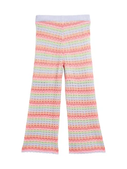 Wide Leg Hose mit Lochmuster