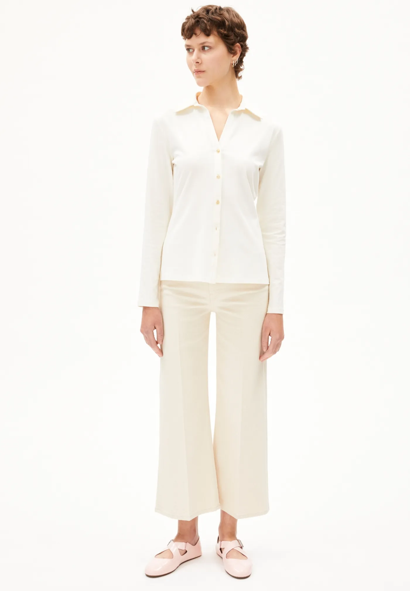 Wide Jeans recycelte Baumwolle Comfort-Stretch MURLIAA CROPPED